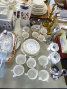 STAFFORDSHIRE PART 1970'S COFFEE SERVICE, PLUS GREENWAY HOSTESS TABLEWARE