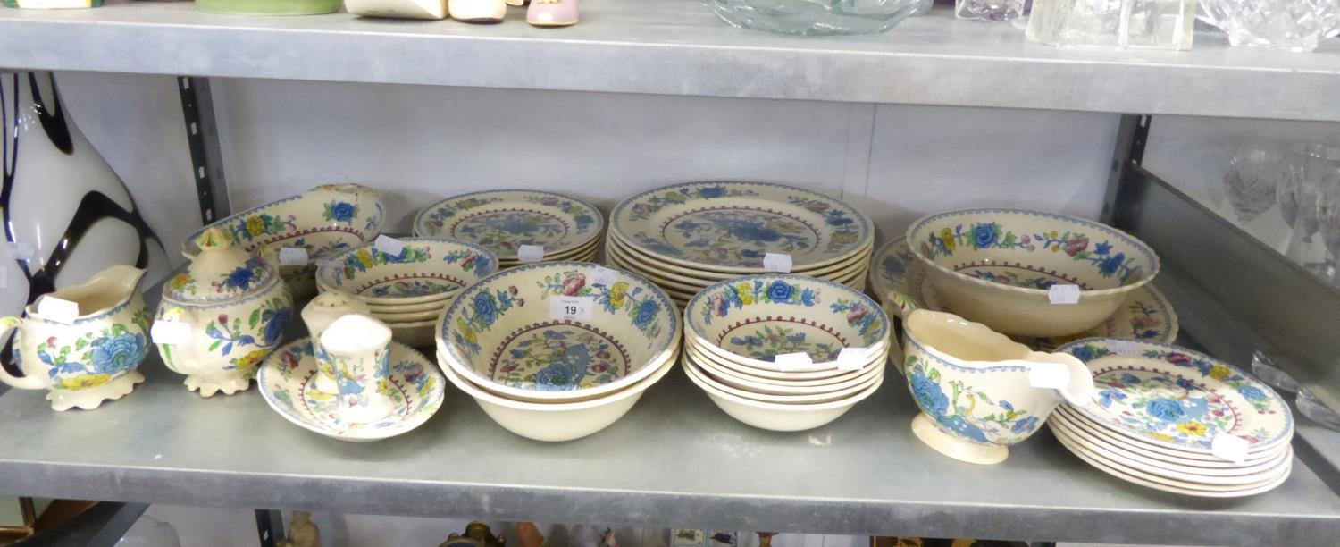 MASONS IRONSTONE CHINA 'REGENCY' PATTERN DINNER SERVICE OF APPROX 40 PIECES
