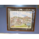 MARTIN STUART MOORE, LIMITED EDITION COLOUR PRINT OF WILMSLOW SIGNED (FRAMED AND GLAZED)