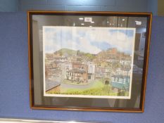 MARTIN STUART MOORE, LIMITED EDITION COLOUR PRINT OF WILMSLOW SIGNED (FRAMED AND GLAZED)