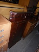 EIGHTEENTH CENTURY GEORGE III OAK CORNER CUPBOARD WITH SPICE DRAWERS