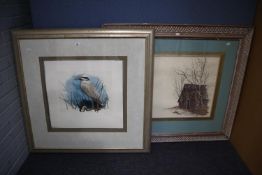 D SWASEY ARTIST SIGNED LIMITED EDITION COLOUR PRINT ‘Night Egret’ (3/300) 11 ½” x 14 ½” (29.2cm x