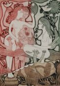 PEGGY HINAEKIAN (19th/20th CENTURY) Pair of limited edition colour etchings 'Le temps d'aimer'