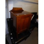 GEORGE V WALNUT POT CUPBOARD + CHAMBER POT [2]