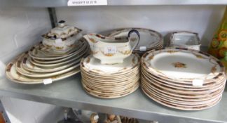 FORTY FIVE PIECE ROYAL CORONA WARE ‘ALEXANDRA’ PATTERN POTTERY PART DINNER SERVICE, including;