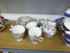 CROWN STAFFORDSHIRE PORCELAIN 26 PIECE PART DINNER AND TEA SERVICE (26)