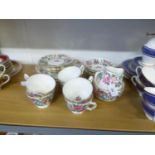 CROWN STAFFORDSHIRE PORCELAIN 26 PIECE PART DINNER AND TEA SERVICE (26)