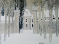 ANDRE BRASILIER (b.1929) ARTIST SIGNED COLOUR PRINT ‘Loupeigne Sous La Neige’ 17” x 22 ½” (43.2cm