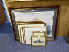 PETER BILAS (B.1952) ARTIST SIGNED LIMITED EDITION COLOUR PRINT OF SHIPPING OFF SOUTH AFRICA WITH