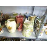 FOURTEEN VARIOUS VICTORIAN AND LATER POTTERY AND PORCELAIN JUGS (14)