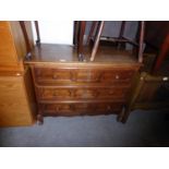 THIRD REPUBLIC PERIOD FRENCH OAK THREE DRAWER CHEST