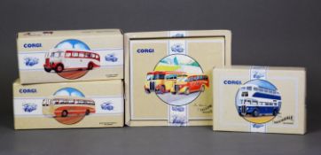 CORGI CLASSICO MINT AND BOXED LIMITED EDITION DIE CAST BEDFORD VAN SET - Yelloways coach, with