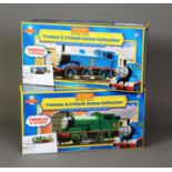 TWO HORNBY AND ROYAL MAIL MINT AND BOXED LIMITED EDITION THOMAS AND FRIENDS STAMP COLLECTION sets,