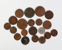 FIFTY FIVE ELIZABETH II SIX PENNY PRE-DECIMAL COINS, 1950s/60s; 10 mainly George VI FARTHINGS and