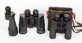 TAIYO VINTAGE BINOCULARS 16x50 MAGNIFICATION field 3.5, numbered 14362, with textured black body;