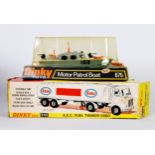 DIKNKY TOYS MINT AND BOXED DIE CAST AEC FUEL TANKER ESSO, model No 945, lacks hose, yellow and black