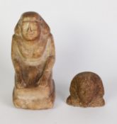 NORTH AFRICAN CARVINGS, including figure of a kneeling captive after 9th century BCE statues from