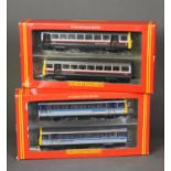 TWO HORNBY RAILWAYS OO GAUGE MINT AND BOXED TWO CAR UNITS OF CLASS 142 BR PACER TWIN RAILBUSES, each