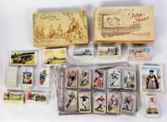SEVEM SMALL JOHN PLAYERS ALBUMS WIHT CARDS STUCK IN to include Motor Cars - second series, Hints