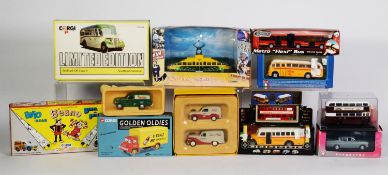 TWELVE BOXED MODERN DIE CAST, MAINLY COMMERICAL/TRANSPORT, VEHICLES, to include Corgi Golden