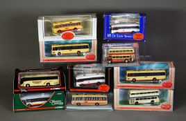 FIVE EXCLUSIVE FIRST EDITIONS (EFE) MINT AND BOXED DIE CAST MODEL COACHES and DITTO DOUBLEDECKER BUS