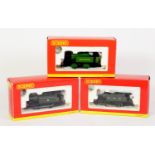 THREE HORNBY OO GAUGE MINT AND BOXED AS NEW 0-4-0 TANK LOCOMOTIVES, viz Southern green No 7, BR dark