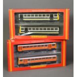 TWO HORNBY RAILWAYS OO GAUGE MINT AND BOXED TWO CAR UNITS OF CLASS 142 BR PACER TWIN RAILBUSES, in