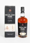 BOXED 70cl BOTTLE OF ORKNEY HIGHLAND PARK SPECIAL EDITION CAPELLA SINGLE MALT Scotch whisky, level