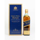 BOXED 70cl SQUARE SECTION BOTTLE OF JOHNNIE WALKER BLUE LABEL SCOTCH WHISKY, a blend of their very