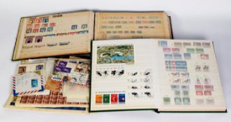 COLLECTION TO SIX STOCK BOOKS, ONE BINDER PLUS LOOSE IN ENVELOPES, countries of note are Egypt,