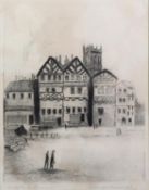 WALTER EDWIN LAW (1865-1942) A COLLECTION OF NINE ETCHINGS depicting Manchester scenes including:
