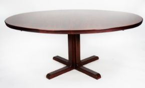 SKOVBY, DANISH, MODERN ROSEWOOD DINING TABLE AND SET OF EIGHT SINGLE DINING CHAIRS, the EXTENDING
