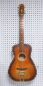 A highly sought after GALLO, Gallotone Champion Guitar, GUARANTEEED NOT TO SPLIT label in the body