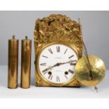 LATE NINETEENTH/ EARLY TWENTIETH CENTURY FRENCH COMTOISE WALL CLOCK, SIGNED J. BELIN, A PRADELLES,