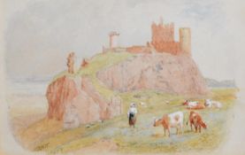 ROBERT HOLLANDS WALKER (fl.1882-1922) WATERCOLOURS, FOUR 'Carisbrooke Castle, Isle of Wight' and '