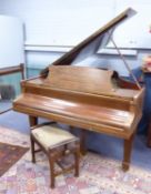 STEINWAY & SONS MAHOGANY CASED BABY GRAND PIANO, with square section legs, 38” (96.5cm) high, 66”