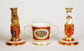 BOXED MINTON CHINA LIMITED EDITION ‘THE ROYAL WEDDING LOVING CUP’, 1981, (95/1000), with