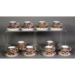 ROYAL CROWN DERBY JAPAN PATTERN 20 PIECE COFFEE SERVICE, printed marks and date code for 1899, one