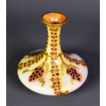 PILKINGTONS LUSTRE GLAZED POTTERY SMALL VASE BY WILLIAM S MYCOCK, of compressed bottle form with
