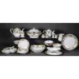 NORITAKE, JAPAN MATCHING PORCELAIN DINNER, TEA AND BREAKFAST WARES, WITH HEAVILY GILDED ROCOCO/