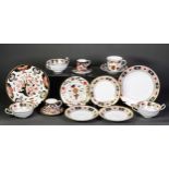 SIXTEEN PIECES OF ROYAL CROWN DERBY JAPAN PATTERN CHINA DINNER, TEA AND COFFEE WARES, comprising: