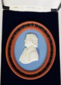 BOXED WEDGWOOD ‘ANNIVERSARY COLLECTION’ LIMITED EDITION FOUR COLOUR JASPERWARE PORTRAIT MEDALLION OF