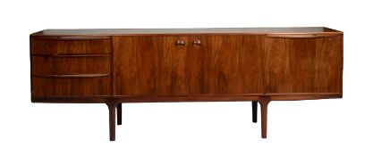 A H McINTOSH & CO Ltd, EIGHT PIECE 1970’s ROSEWOOD DINING ROOM SUITE, comprising: EXTENDING DINING