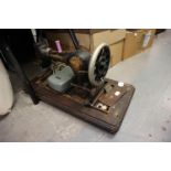 VINTAGE SINGER SEWING MACHINE (NOW ELECTRIC)