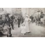 AFTER ARTHUR DRUMMOND BLACK AND WHITE PRINT ‘His Majesty the Baby’ 19 ½” x 30” (49.5cm x 76.2cm) AND