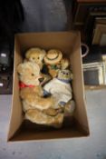 FOUR VARIOUS OLD STYLE TEDDY BEARS TO INCLUDE; A ROBIN RISE 'WINSTON' BEAR, A H & M TOYS BEAR, A '