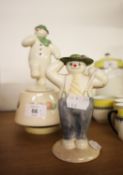 ROYAL DOULTON 'THE SNOWMAN' MUSICAL BOX, 'WALKING IN THE AIR', AND A ROYAL DOULTON FIGURE 'THE