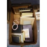 A SELECTION OF PICTURE FRAMES, VARIOUS SIZES AND STYLES (CONTENTS OF ONE BOX)