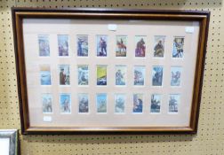 A SET OF 24 WILL'S 'BRITAINS PART IN THE WAR' CIGARETTE CARDS, FRAMED AND GLAZED