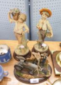 'COUNTRY ARTIST' RESIN GROUP 'HELPING HAND' CA731 DEPICTING A FARMER, HIS SHEEPDOG AND TRACTOR